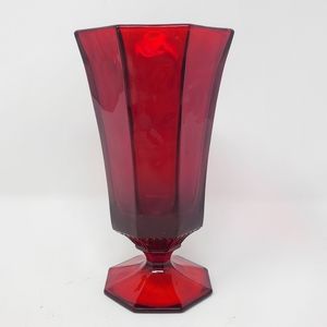 Independence Octagonal Ruby Red Iced Tea/Water Goblet
